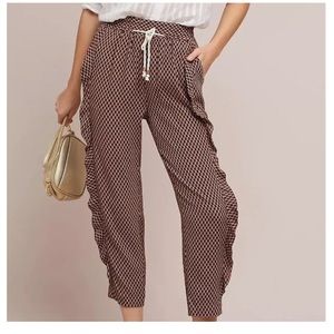 Anthropologie Ett Twa Ruffled Geometric Pants Size XXSP